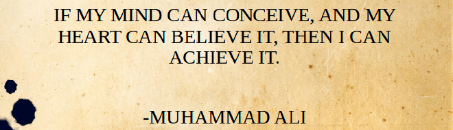 On the importance of believing in yourself